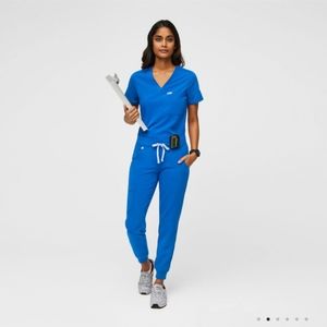 Royal blue Figs scrub set